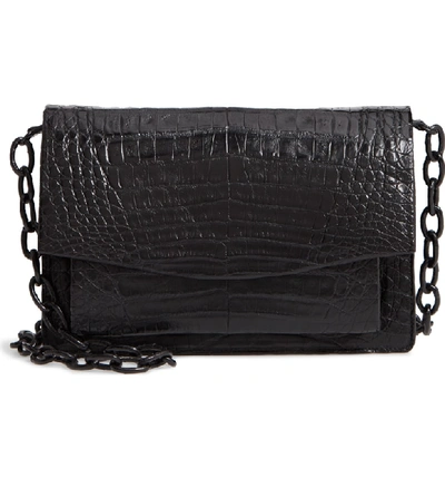 Nancy Gonzalez Medium Genuine Crocodile Bag - Black In Black Matte