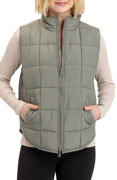 Threads 4 Thought Aubri Packable Puffer Vest In Artichoke