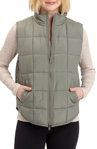 Threads 4 Thought Aubri Packable Puffer Waistcoat In Artichoke