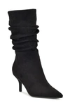 Nine West Melson Scrunched Boot In Black