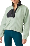 Free People Hit The Slopes Colorblock Pullover In Army