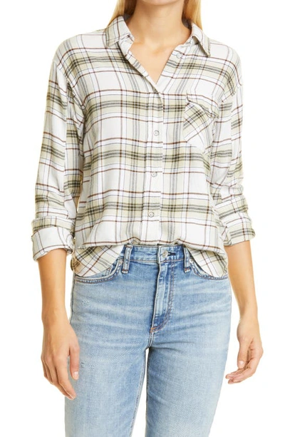 Rag & Bone Jonah Plaid Button-up Shirt In Beige Multi