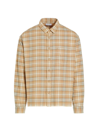 John Elliott Men's Hemi Plaid Oversized Shirt In Aspen Check