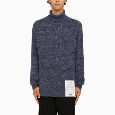 Ballantyne Multicoloured Cashmere Turtleneck Jumper In Blue