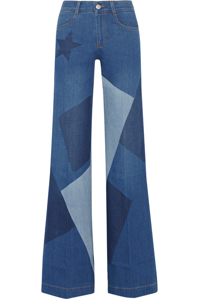 Stella Mccartney Patchwork High-rise Flared Jeans | ModeSens