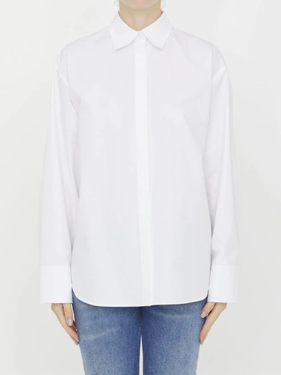 Valentino Compact Popeline Shirt In White