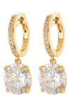 Kate Spade Bright Ideas Drop Earrings In Clear/ Gold