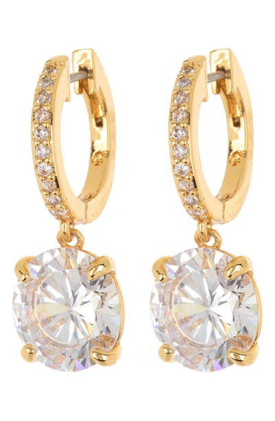 Kate Spade Bright Ideas Drop Earrings In Clear/ Gold