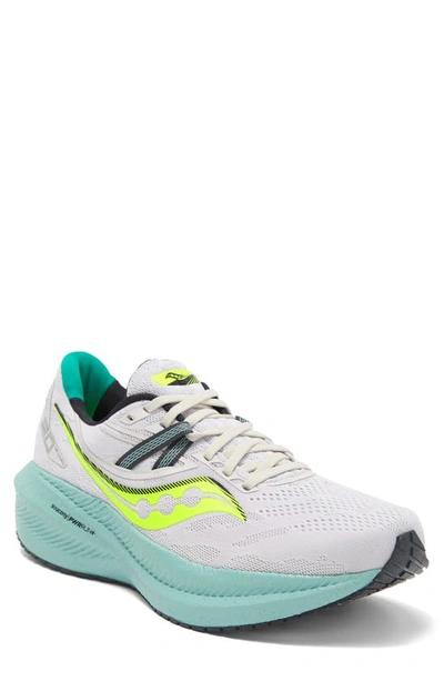 Saucony Triumph 20 Running Shoe In Fog/ Mineral