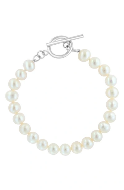 Effy Sterling Silver Freshwater Pearl Bracelet In White