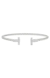 Meshmerise Diamond Bangle Bracelet In White