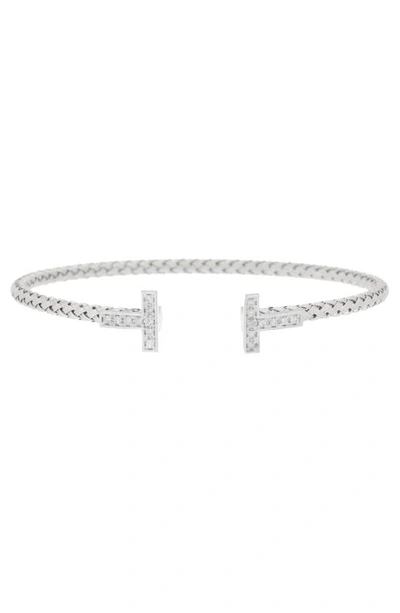 Meshmerise Diamond Bangle Bracelet In White