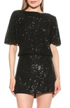 Alexia Admor Blake Sequin Top In Black