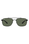 Ray Ban 59mm Aviator Sunglasses In Black