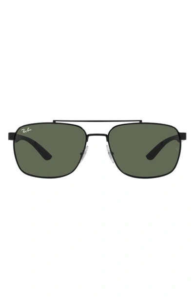 Ray Ban 59mm Aviator Sunglasses In Black