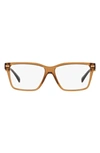 Versace 54mm Rectangular Optical Glasses In Transparent