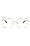 Dolce & Gabbana 54mm Square Optical Glasses In Gold