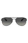 Ray Ban Unisex 58mm Gradient Aviator Sunglasses In Black