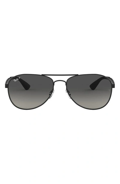 Ray Ban Unisex 58mm Gradient Aviator Sunglasses In Black