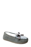 Minnetonka Cosi Faux Shearling Slipper In Grey Multi