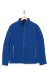 Nautica Water Resistant Reversible Puffer Jacket In Blue Limoges