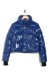 S13 Icon Crop Puffer Jacket In Blue