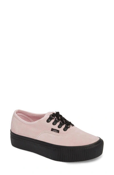 Vans 'authentic' Platform Sneaker In Chalk Pink/ Black