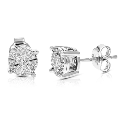 Vir Jewels 1/4 Cttw Diamond Stud Earrings For Women, Round Lab Grown Diamond Earrings In .925 Sterlinng Silver,