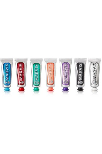 Marvis Flavor Collection Gift Set: Licorice, Mint, Cinnamon, Classic, Ginger, Jasmine And Whitening Toothpa In Colorless