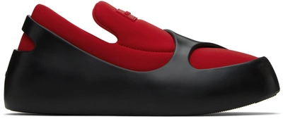 Ferragamo Men's Lunar Textile And Rubber Slip-on Sneakers In Red