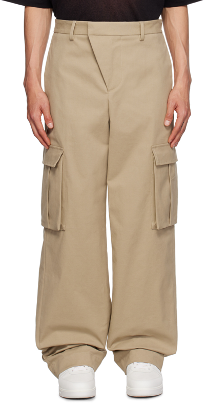 424 Wide-leg Cargo Trousers In Neutrals