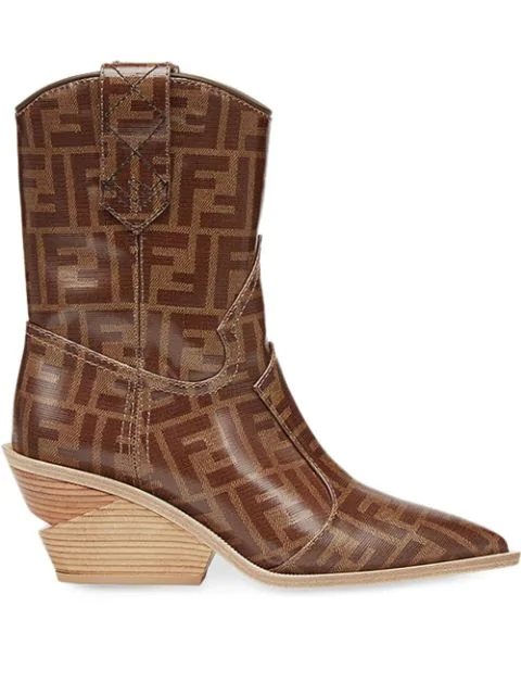 fendi printed cowboy boots