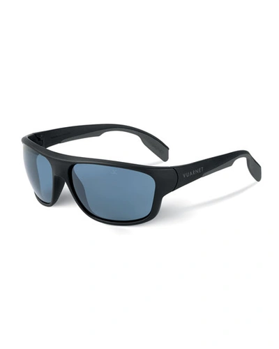 Vuarnet Men's Active Racing Large Nylon Wrap Sunglasses In Blue/black