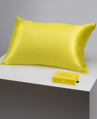 Blissy 22-momme Silk Pillowcase, Standard In Sunshine Yellow