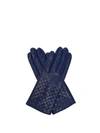 Bottega Veneta Intrecciato Leather Gloves In Blue