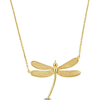 Mimi & Max Dragonfly Necklace In 14k Yellow Gold - 17+1 In