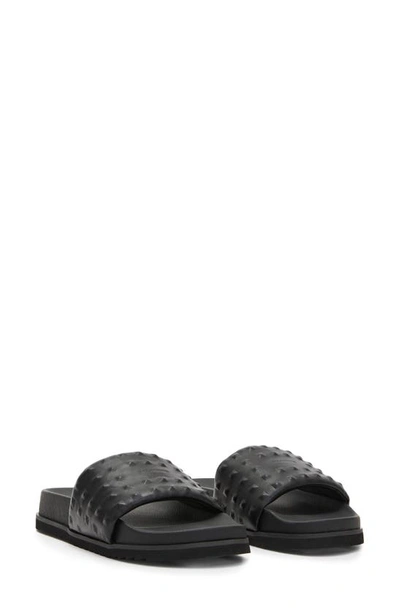Allsaints Shay Slide Sandal In Black
