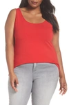 Nic + Zoe Perfect Scoop Tank In Red Sangria