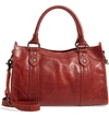 Frye 'melissa' Washed Leather Satchel - Pink In Red Clay