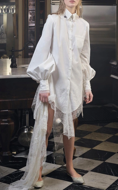 Danielle Frankel Bridal Naomi Poplin Shirtdress In Ivory