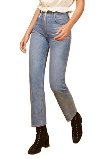 Reformation Cynthia High Waist Relaxed Jeans In Aegean