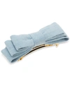 L Erickson Petite Bow Barrette In Light Denim