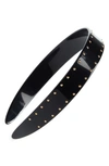 France Luxe Studded Ultracomfort Headband In Black