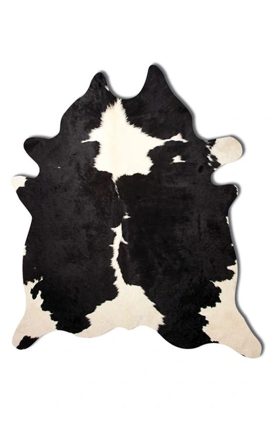 Natural Genuine Cowhide Rug In Black White