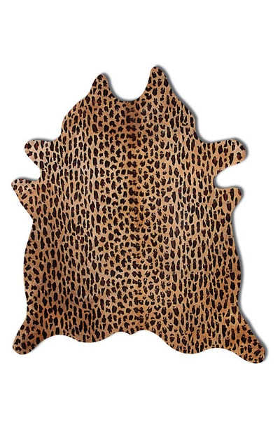 Natural Togo Genuine Cowhide Rug In Leopard