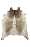 Natural Genuine Cowhide Rug In S P Taupe/ White