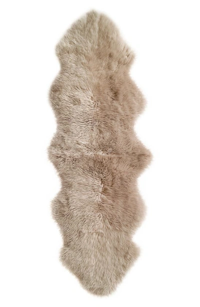 Natural Milan Genuine Sheepskin Double Rug In Vole