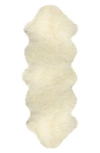 Natural Milan Genuine Sheepskin Double Rug In Ivory