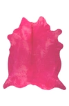 Natural Geneva Genuine Cowhide Rug In Soft Pink