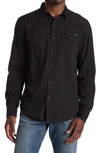 Lucky Brand Western Button-up Shirt In Jet Black